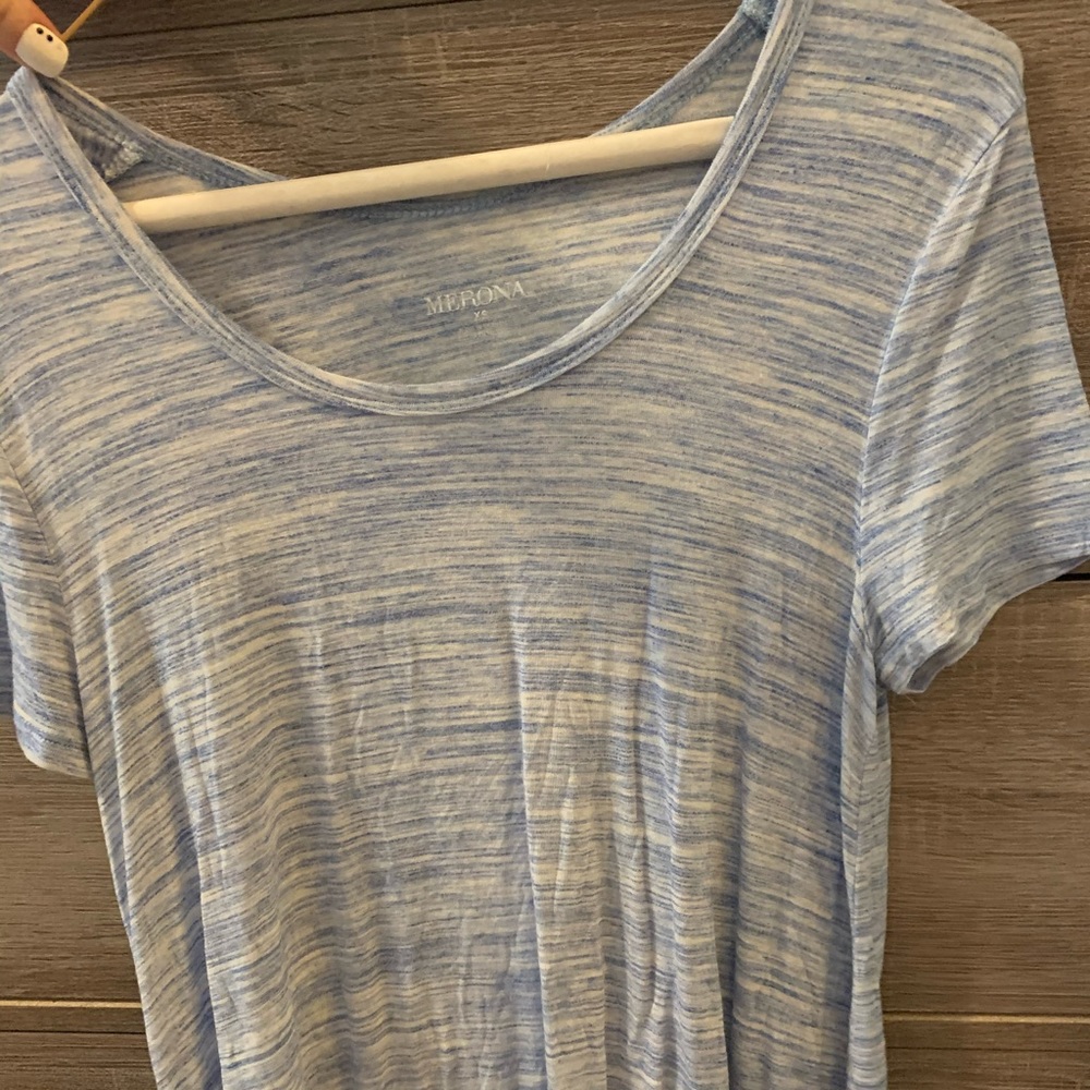 Merona blue and white patterned shirt